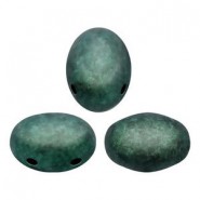 Les perles par Puca® Samos kralen Metallic mat green turquoise 23980/94104